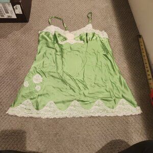 Express Silk Lace Trim blouse. Size L. New